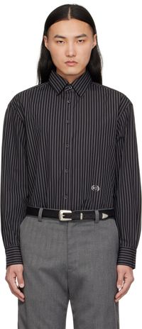 Commission Black Stripe Banker Shirt