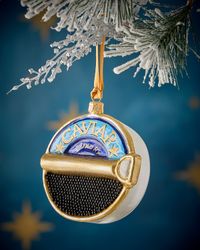 Black Sturgeon Caviar Can Christmas Ornament