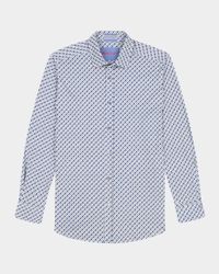 Men's Cooper Geometric Stretch Sport Shirt
