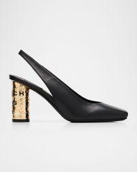 Tape 65 Leather Slingback Pumps
