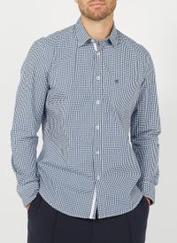 Marc O'polo - Chemise col classique à carreaux en coton - Taille XL - Blanc