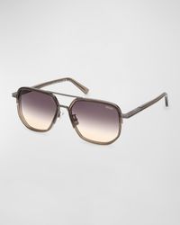 Men's Metal Square Sunglasses