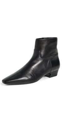 Stuart Weitzman Stassi Zip Booties Black 7.5