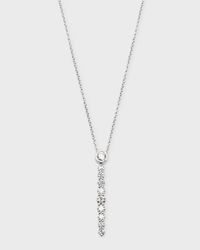 18K White Gold Diamond Drop Pendant, 0.80tcw