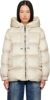 Max Mara Beige Seia Down Jacket
