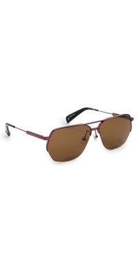 Jacquemus Aviador Sunglasses Bordeaux/Black/Brown One Size