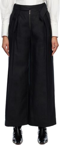 Subtle Le Nguyen Black Pleated Trousers