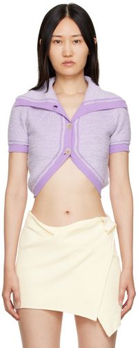 JACQUEMUS Purple Le Papier 'Le Cardigan Campana' Cardigan