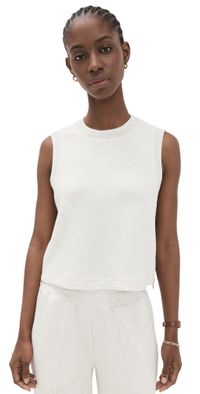 Varley Shea Crop Tank Ivory Marl L