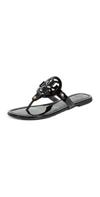Tory Burch Miller Patent Thong Sandal Black 9