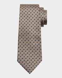 Men's Silk Polka Dot Jacquard Seven-Fold Tie