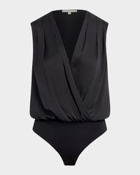 The Sleeveless Date Satin Bodysuit