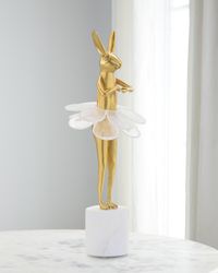 Ballerina Bunny 15" Sculpture on Marble Base II