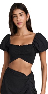 Peixoto Louisa Crop Top Black XS