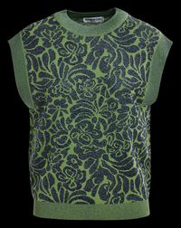 Essentiel Antwerp - Pull col rond jacquard - Taille XL - Vert