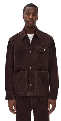Norse Projects Folke Wide Corduroy Chore Jacket Espresso XL