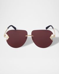 Men's Alexandria Metal Round Sunglasses