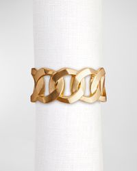 Cuban Link 24K Gold Napkin Rings Jewels, Set of 4