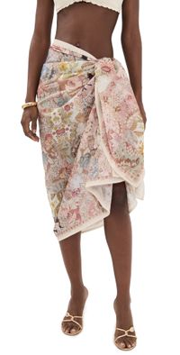 Zimmermann Printed Cotton Pareo Patch Multi One Size