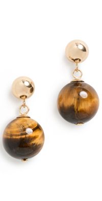 SHASHI Rio Earrings Tiger Eye One Size