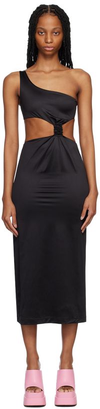 Versace Underwear Black Knotted Cover-Up Dress
