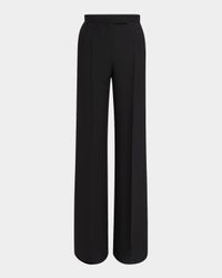 High-Rise Crepe Wide-Leg Pants