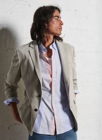 Hackett - Veste de tailleur en coton mélangé - Taille 46 - Beige