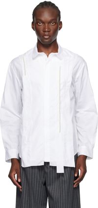 Simone Rocha Chemise blanche à coutures inversées