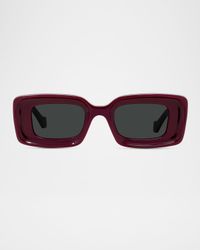 Anagram Beveled Acetate Rectangle Sunglasses