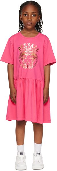 Versace Kids Pink Medusa Dress