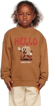 Jellymallow Kids Brown 'Hello' Sweatshirt