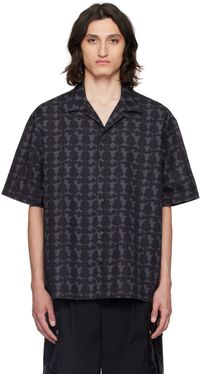 Moncler Gray & Black Print Shirt