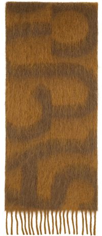 Acne Studios Brown Logo Scarf