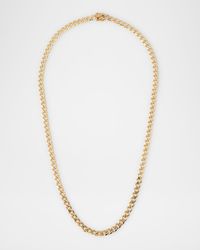 Men's 14K Yellow Gold Curb Link Chain Necklace, 22"L