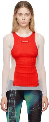 Jean Paul Gaultier T-shirt à manches longues Petit grand blanc et rouge - Fashion Fiction