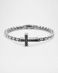 Men's Streamline Cross Bracelet in Silver, 5mm