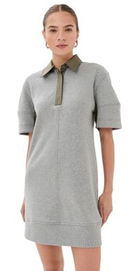 3.1 Phillip Lim Polo Dress with Ripstop Combo Grey Melange - Army XS