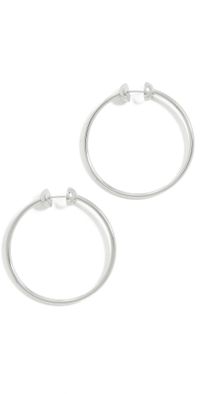 Jenny Bird Icon Hoops Small Platinum One Size