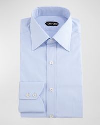 Men's Slim-Fit Solid Poplin Dress Shirt