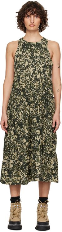 YMC Green Haven Midi Dress