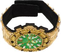 Walter Van Beirendonck Black & Gold 'Peace' Bracelet