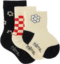 même. SSENSE Exclusive Three-Pack Baby Multicolor Socks