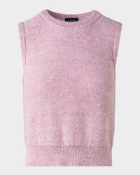 Micro Sequined Knit Sleeveless Sweater