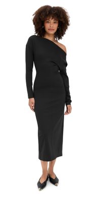 MEIMEIJ Techno Off Shoulder Dress Black 38