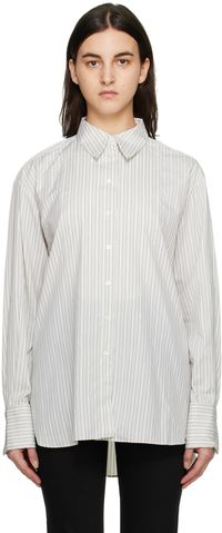 BITE Chemise blanc cassé à rayures