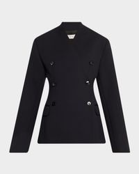 Sculptural Collarless Jacket