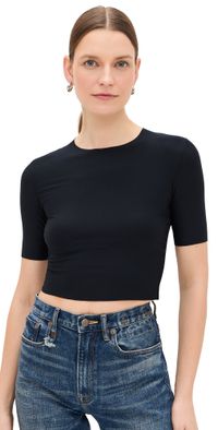 Commando Butter Cropped Tee Black S