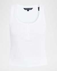 Abbott Ribbed Henley Tank Top