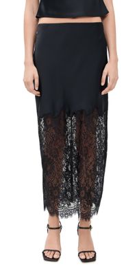 LoveShackFancy Ilene Skirt Black M