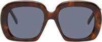 LOEWE Lunettes de soleil carrées arrondies brunes